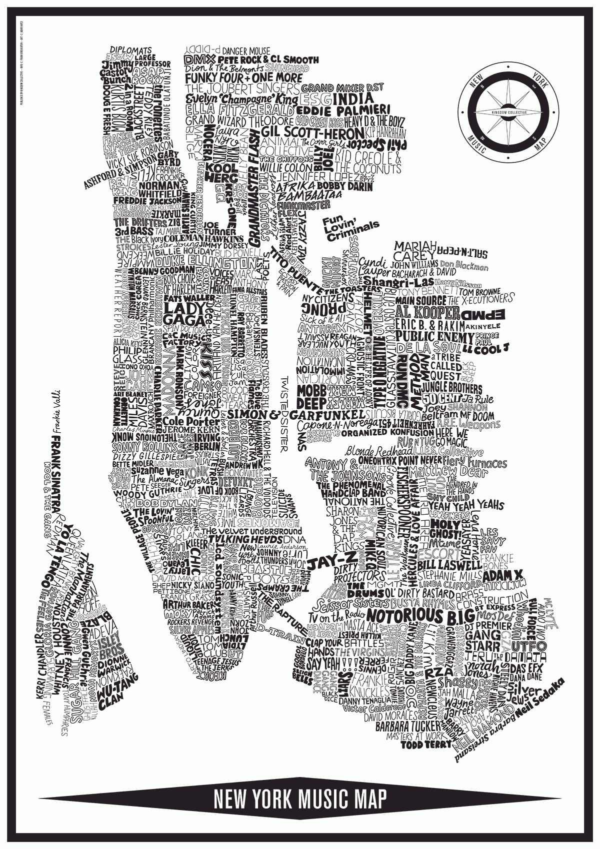 New York Music Map | Greg Tilley Studio